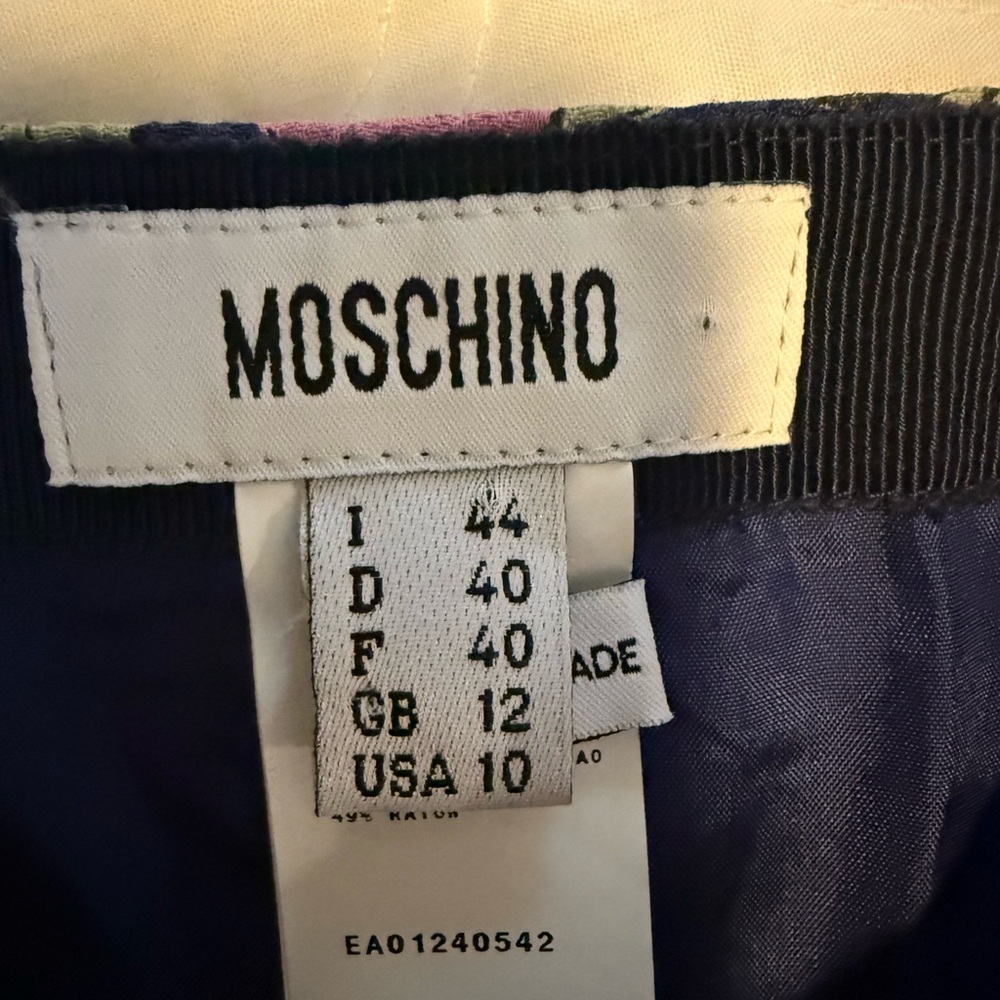 Moschino Orange and Purple Fit and Flare Knee-Length Skirt - Picture 3 of 4